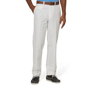 Hudson Fit Plain-Front Lightweight Advantage Chinos - White